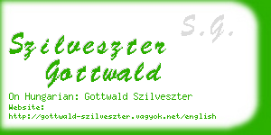 szilveszter gottwald business card